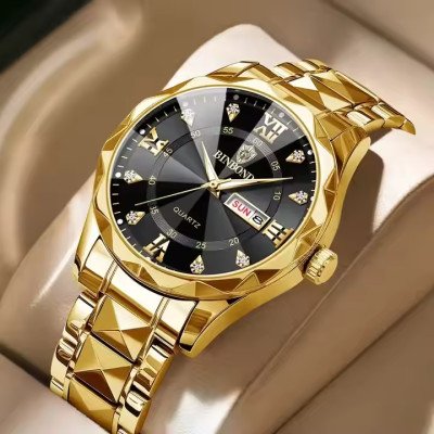 Binbod-2521 Watch – Black+Golden
