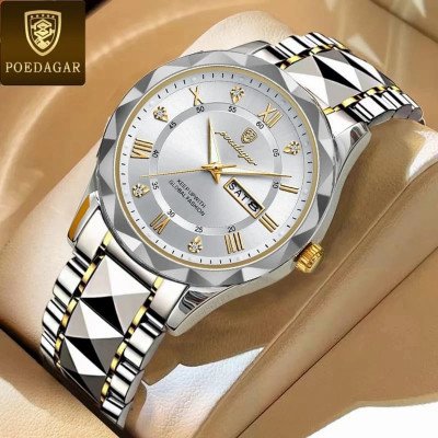 POEDAGAR 615 Luxury Watch For Men - Silver