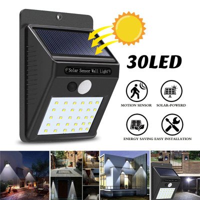 2 Piece Solar Charging LED Sensor Light