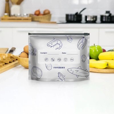 10PC Food-Grade Aluminum Foil Ziplock Bags, Sealing Storage, Refrigerator Freezer Safe, For Pantry Meal Prep, Household Food Preservation, Heavy Duty Plastic, Office Kitchen