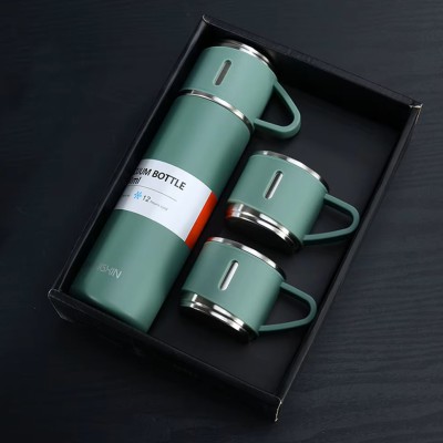 Stainless Steel Thermo 500ml/16.9oz Vacuum Insulated Bottle with Cup for Coffee Hot drink and Cold drink water flask
